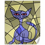 Artistic cat - blue Canvas 11  x 14   10.95 x13.48  Canvas - 1