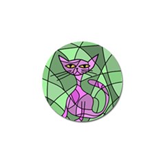 Artistic Cat - Purple Golf Ball Marker (10 Pack) by Valentinaart