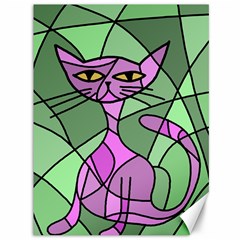 Artistic Cat - Purple Canvas 36  X 48   by Valentinaart