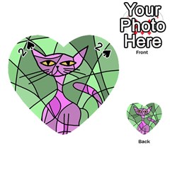 Artistic Cat - Purple Playing Cards 54 (heart) 