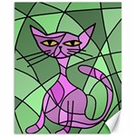 Artistic cat - purple Canvas 11  x 14   10.95 x13.48  Canvas - 1