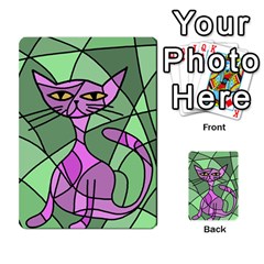 Artistic Cat - Purple Multi-purpose Cards (rectangle)  by Valentinaart