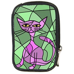 Artistic Cat - Purple Compact Camera Cases by Valentinaart