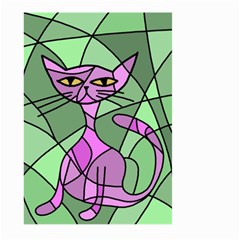 Artistic Cat - Purple Large Garden Flag (two Sides) by Valentinaart