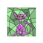 Artistic cat - purple Satin Bandana Scarf Front