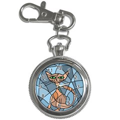 Artistic  Cat - Orange Key Chain Watches by Valentinaart