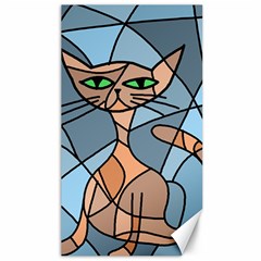 Artistic  Cat - Orange Canvas 40  X 72  