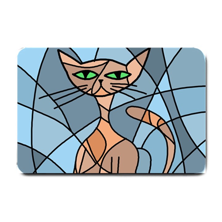 Artistic  cat - orange Small Doormat 