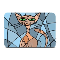 Artistic  Cat - Orange Plate Mats by Valentinaart