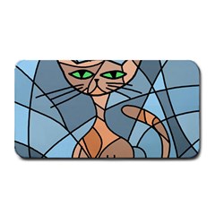 Artistic  Cat - Orange Medium Bar Mats by Valentinaart