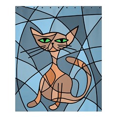 Artistic  Cat - Orange Shower Curtain 60  X 72  (medium)  by Valentinaart