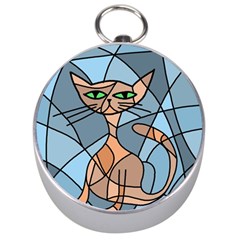 Artistic  Cat - Orange Silver Compasses by Valentinaart