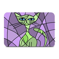 Artistic Cat - Green Plate Mats by Valentinaart