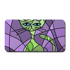 Artistic Cat - Green Medium Bar Mats by Valentinaart