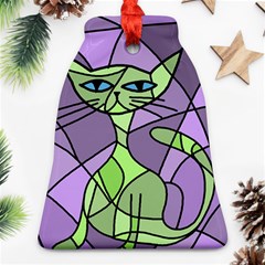 Artistic Cat - Green Ornament (bell) 