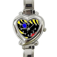 Blond girl Heart Italian Charm Watch