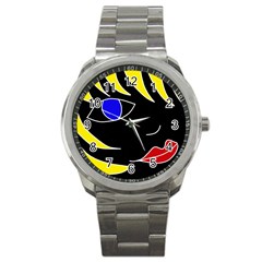 Blond girl Sport Metal Watch