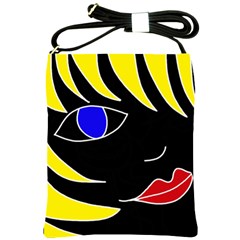 Blond Girl Shoulder Sling Bags by Valentinaart