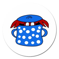 Cooking Lobster Magnet 5  (round) by Valentinaart