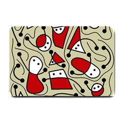 Playful Abstraction Small Doormat  by Valentinaart