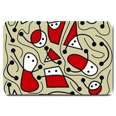 Playful Abstraction Large Doormat  by Valentinaart