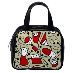 Playful Abstraction Classic Handbags (one Side) by Valentinaart