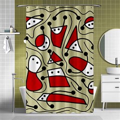 Playful Abstraction Shower Curtain 48  X 72  (small)  by Valentinaart