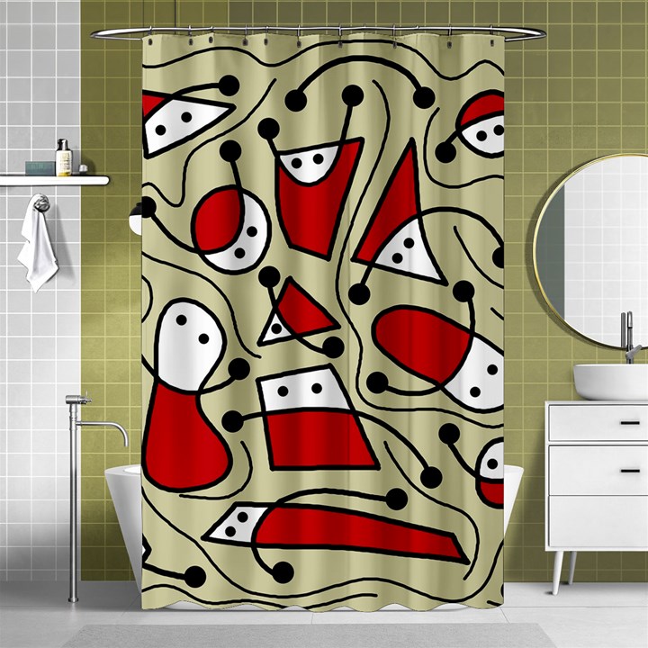 Playful abstraction Shower Curtain 48  x 72  (Small) 