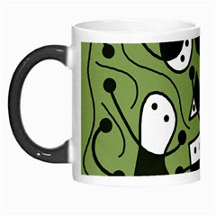 Playful Abstract Art - Green Morph Mugs by Valentinaart