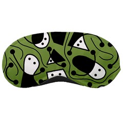 Playful Abstract Art - Green Sleeping Masks by Valentinaart