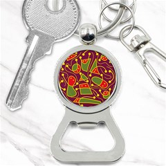 Playful Decorative Abstract Art Bottle Opener Key Chains by Valentinaart