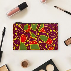 Playful Decorative Abstract Art Cosmetic Bag (small)  by Valentinaart