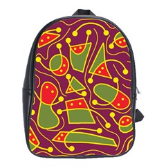 Playful Decorative Abstract Art School Bags(large)  by Valentinaart