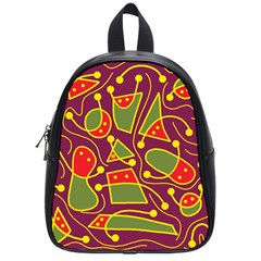 Playful Decorative Abstract Art School Bags (small)  by Valentinaart