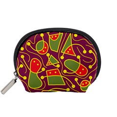 Playful Decorative Abstract Art Accessory Pouches (small) 