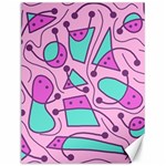 Playful abstract art - pink Canvas 12  x 16   11.86 x15.41  Canvas - 1