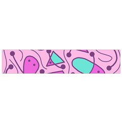 Playful Abstract Art - Pink Flano Scarf (small)