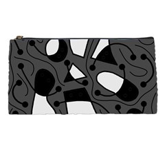 Playful Abstract Art - Gray Pencil Cases by Valentinaart