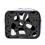 Playful abstract art - gray Mini Toiletries Bags Front