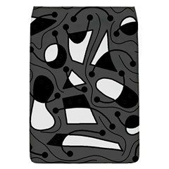 Playful Abstract Art - Gray Flap Covers (s)  by Valentinaart