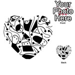 Playful abstract art - white and black Playing Cards 54 (Heart)  Front - Club7