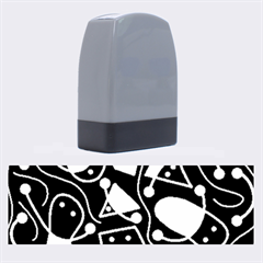 Playful Abstract Art - Black And White Name Stamps