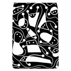 Playful Abstract Art - Black And White Flap Covers (s)  by Valentinaart