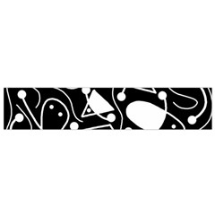 Playful Abstract Art - Black And White Flano Scarf (small)