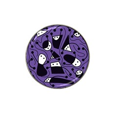 Playful Abstract Art - Purple Hat Clip Ball Marker (4 Pack) by Valentinaart