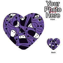 Playful Abstract Art - Purple Playing Cards 54 (heart) 