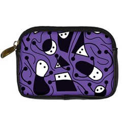 Playful Abstract Art - Purple Digital Camera Cases by Valentinaart