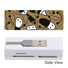 Playful Abstract Art - Brown Memory Card Reader (stick)  by Valentinaart