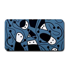 Playful Abstract Art - Blue Medium Bar Mats by Valentinaart