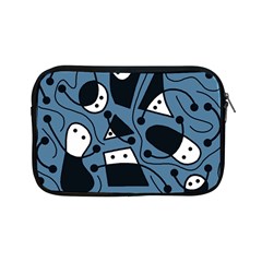 Playful Abstract Art - Blue Apple Ipad Mini Zipper Cases by Valentinaart